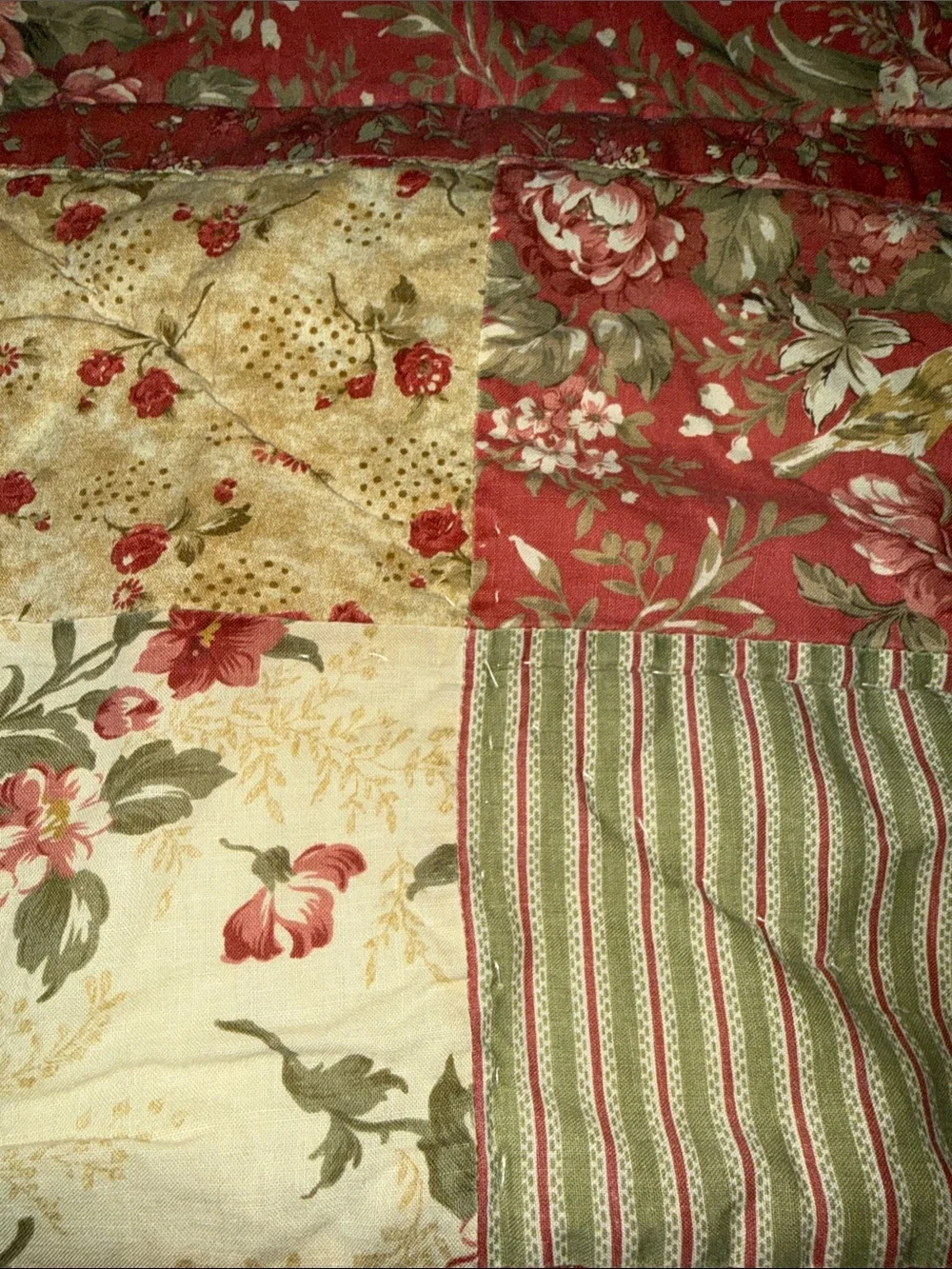 Vintage Quality quilted bed pillow cover.
